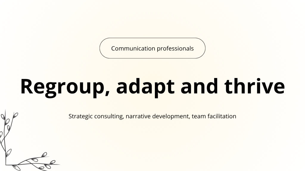 Senior Comms Support: Strategy, Story, and Fresh Perspective for communications teams